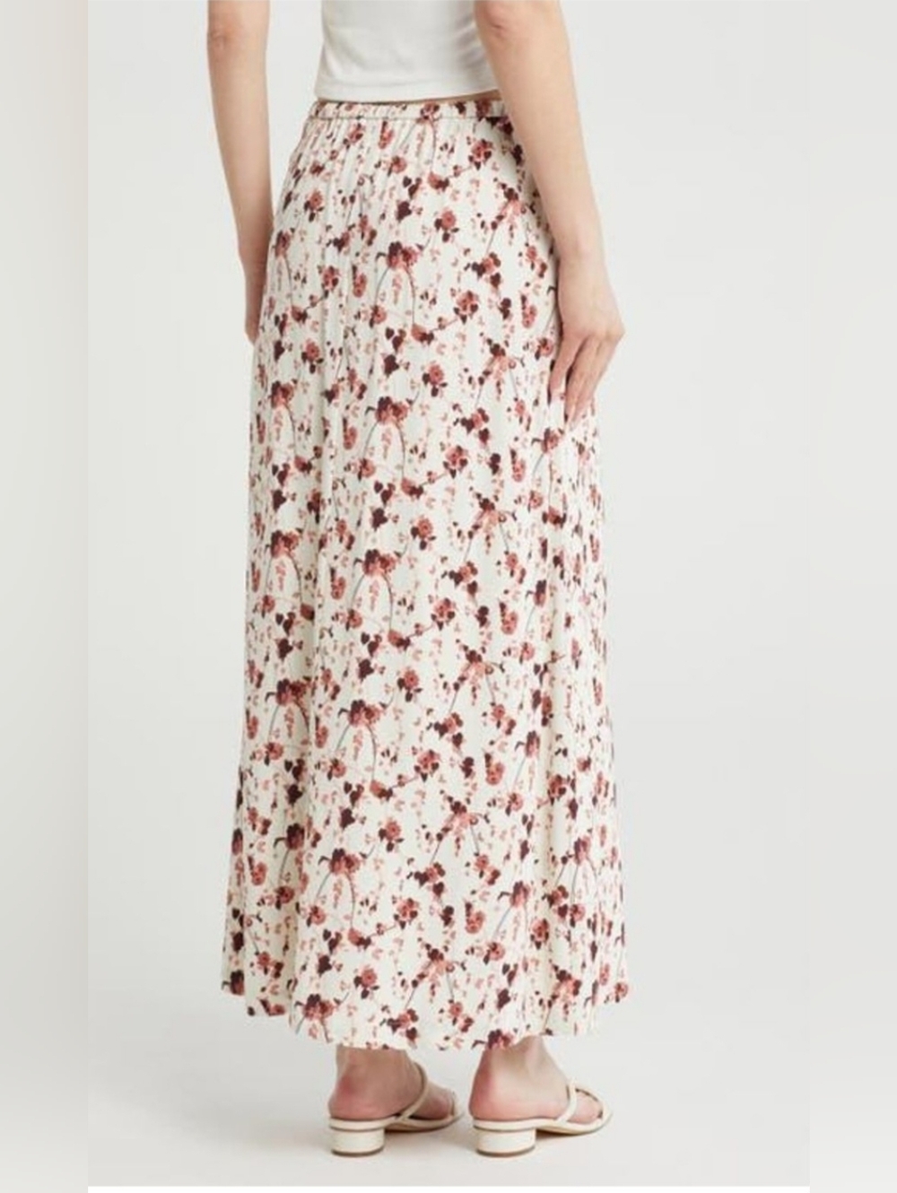 New Melrose & Market Drawstring Trumpet Floral Skirt, NWOT, Sz. Medium